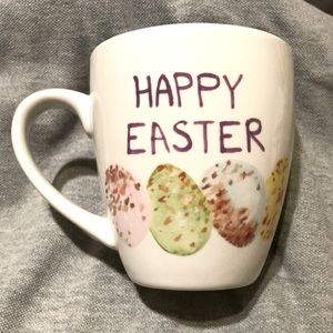Happy Easter White Ceramic Mug Bunny Rabbit Eggs Spring Secret Celebrity